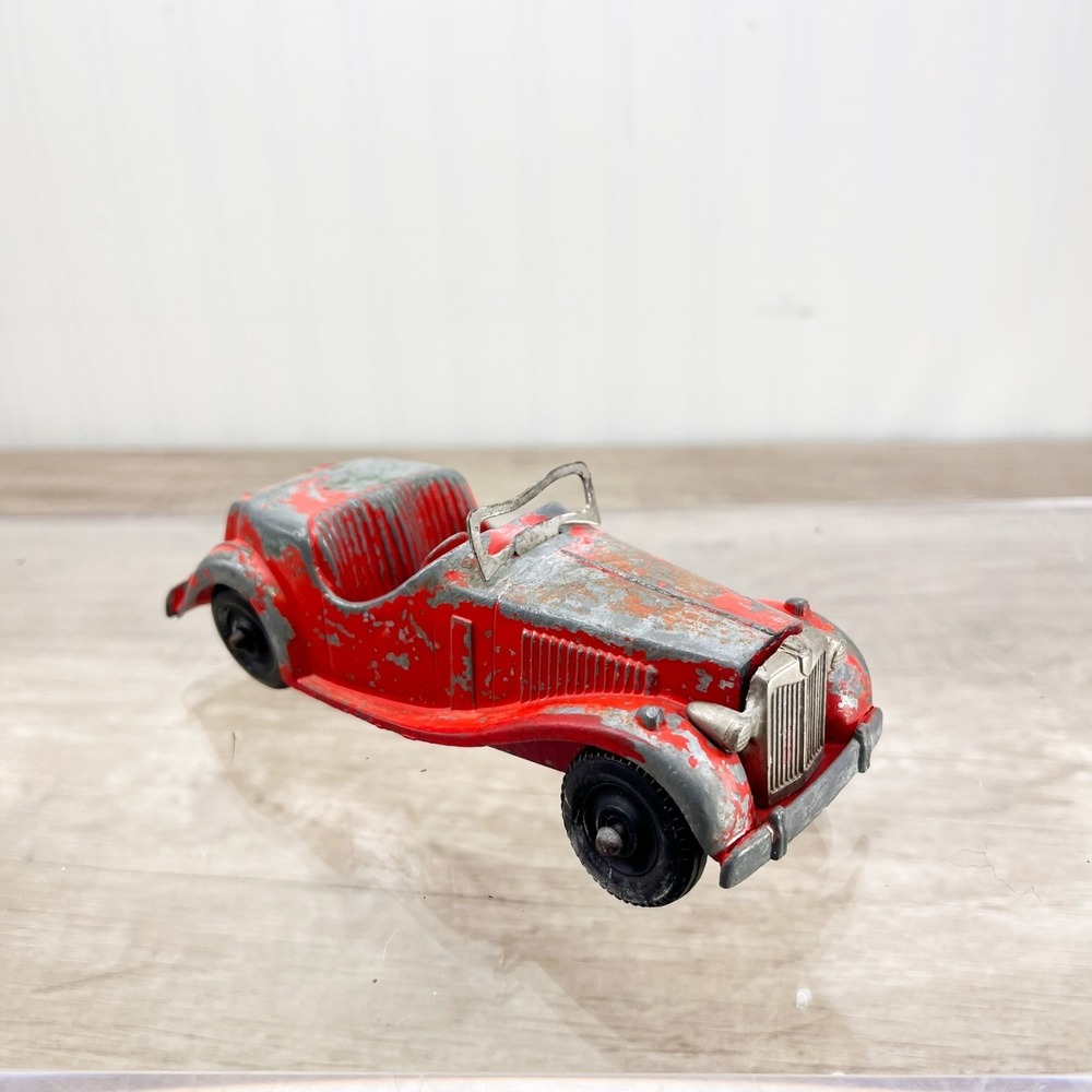 Vintage 6"‎ MG Roadster Diecast Hubley Kiddie Toy #432 w/ Windshield